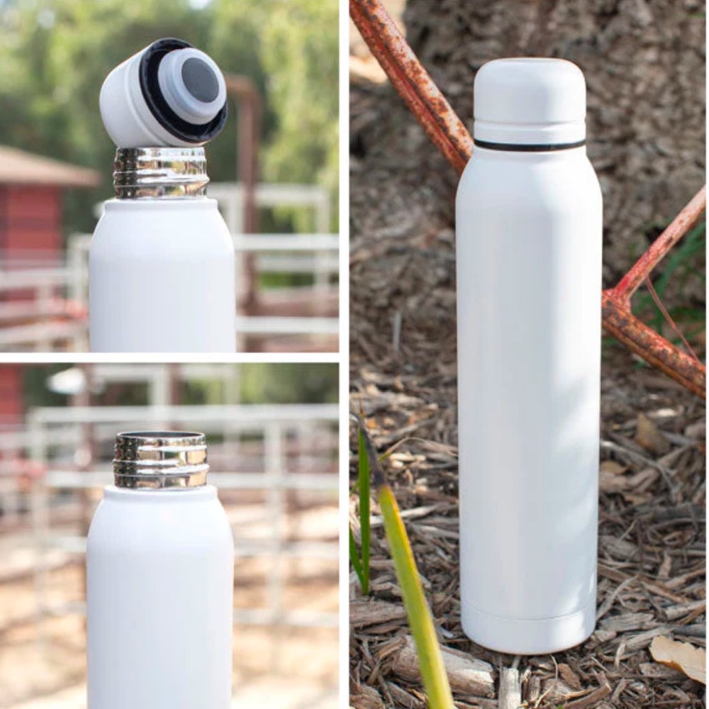 H2go Silo Stainless Steel Water/Coffee Bottle in white